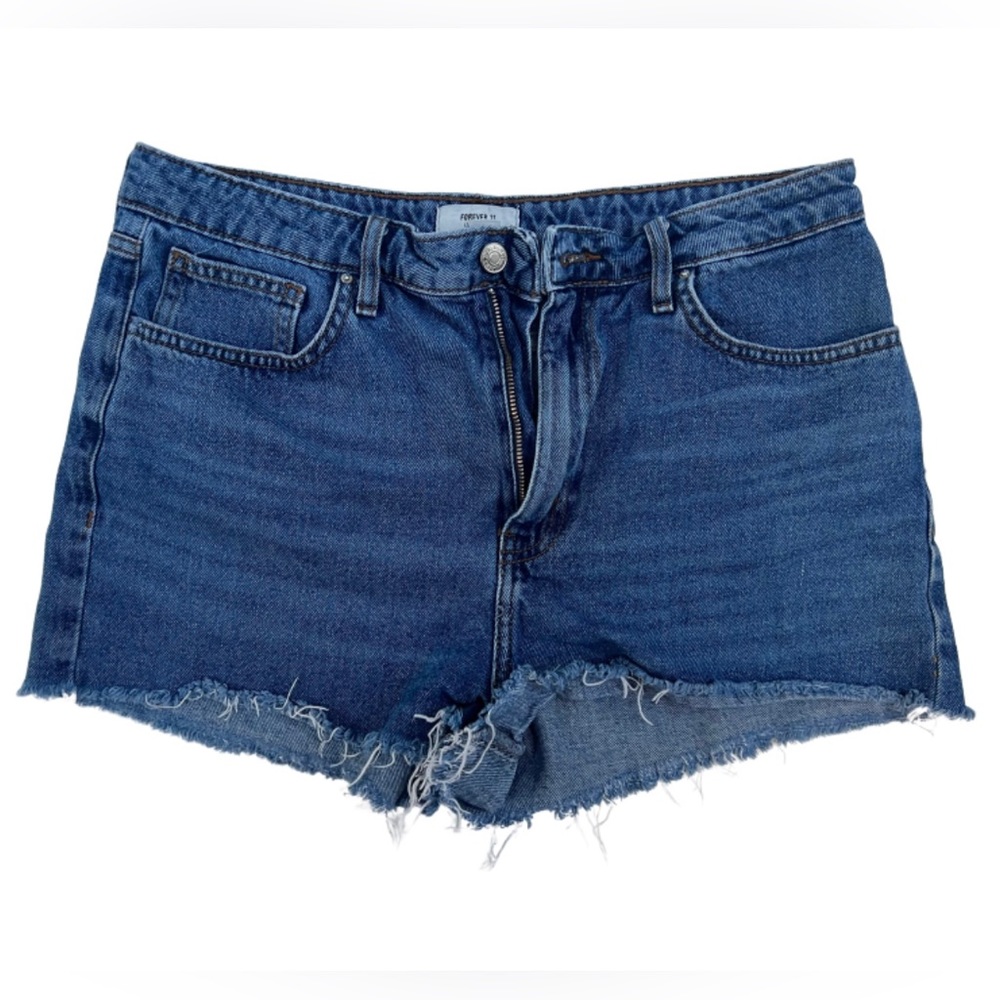 Forever 21 Vintage Women’s Jean Shorts, Size 30, Medium Wash, High Waisted